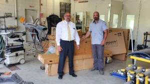 Marlow Auto Group donation of auto parts to Dowell J. Howard Center Automotive Department