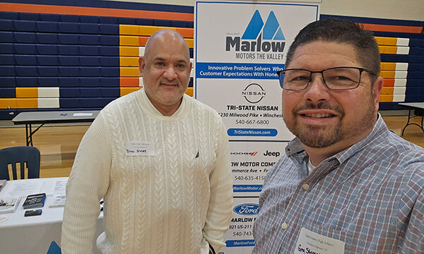 Marlow Auto Group team speaking with students during Clarke County High School Career Fair