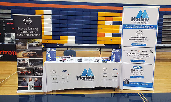 Marlow Auto Group team speaking with students during Clarke County High School Career Fair