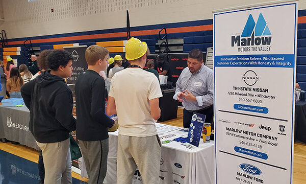 Marlow Auto Group team speaking with students during Clarke County High School Career Fair
