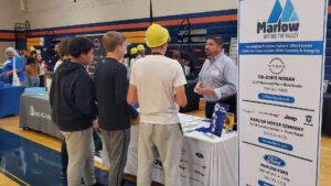 Marlow Auto Group team speaking with students during Clarke County High School Career Fair