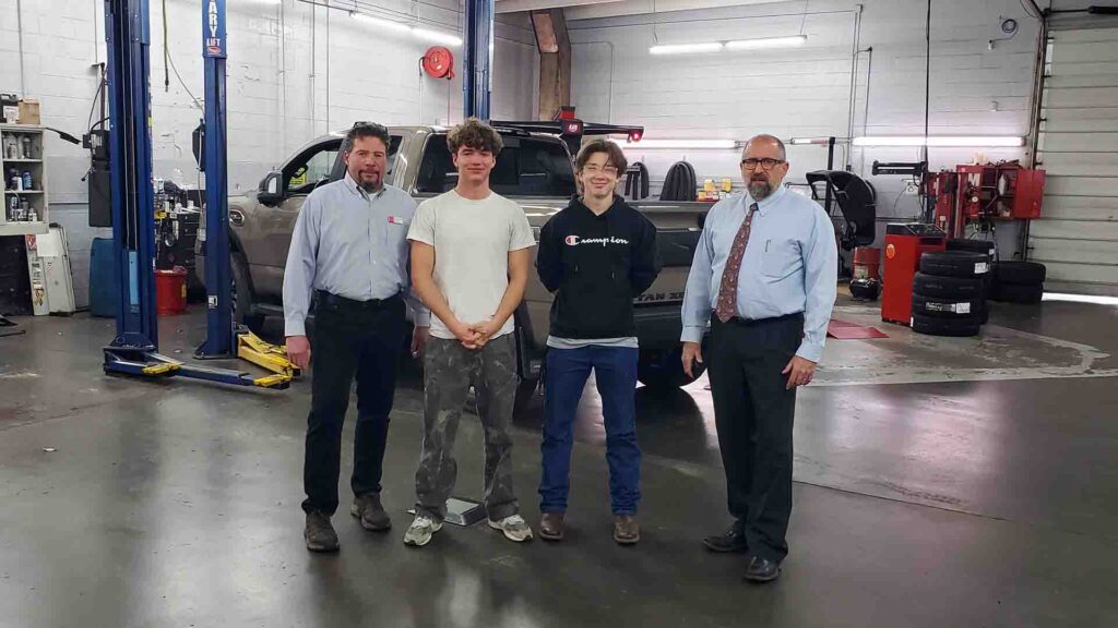 Clarke County students automotive job shadowing at Tri-State Nissan