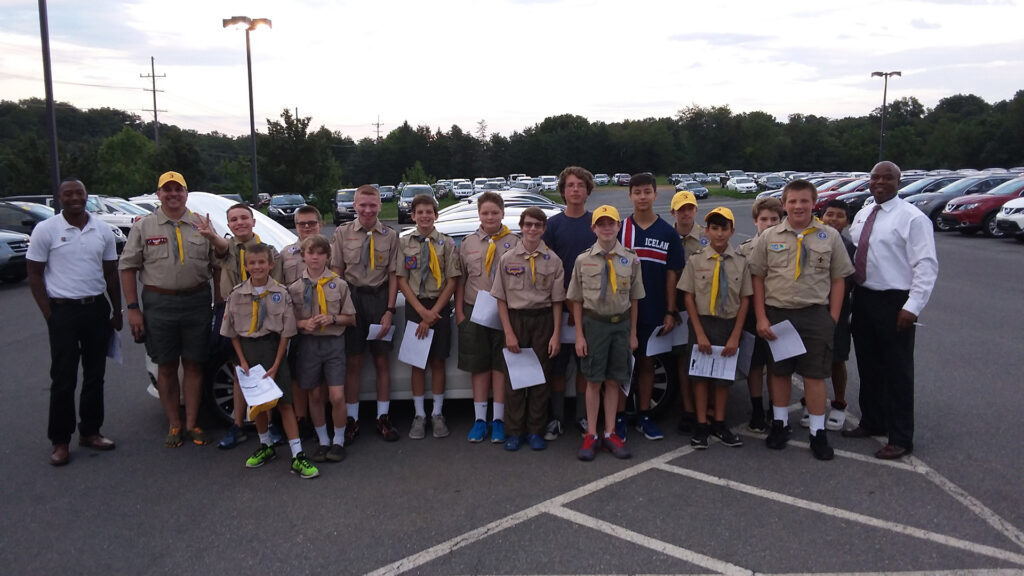 Boy Scout Troop 3 Winchester Visit at Tri-State Nissan dealership tour