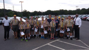 Boy Scout Troop 3 Winchester Visit at Tri-State Nissan dealership tour