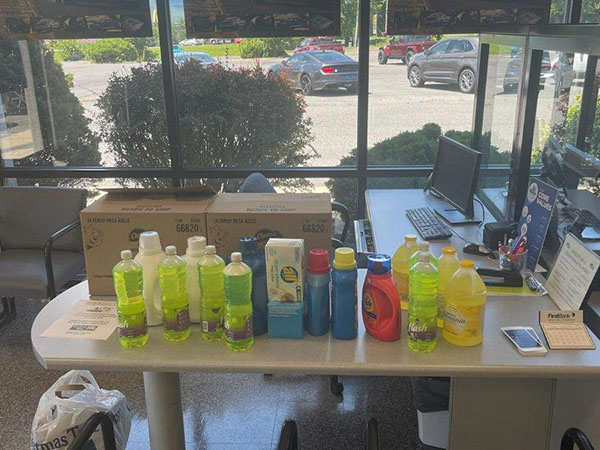 Act #15 Organized a “Fill The Truck” Cleaning Supply Drive