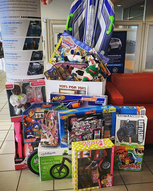 Marlow Auto Group Toys for Tots 2018 toy collection at Tri-State Nissan and Marlow Motor Company