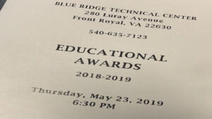 Brandon Davis receiving Marlow Motor Company Scholarship 2019 in Front Royal VA